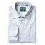 The light blue pinpoint oxford dress button up shirt with a split yoke and a front pockets and  mother of pearl buttons.