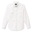A white button under western oxford shirt with pearl buttons and two pockets, barrel cuffs and made in the USA