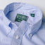 The button down collar on the Blue Zephyr Oxford Short Sleeve shirt.